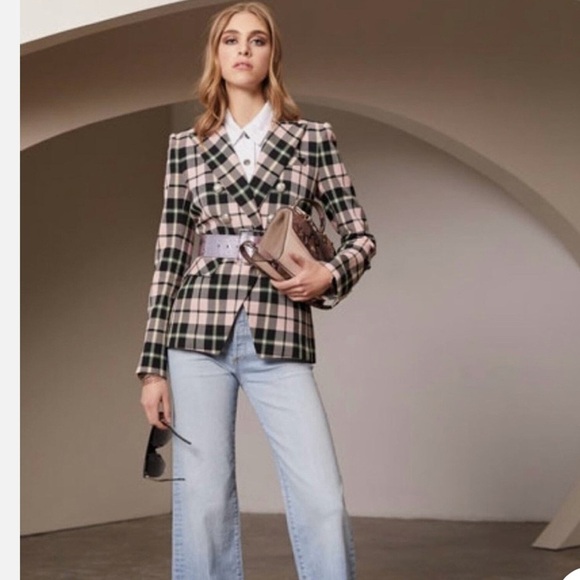 Veronica Beard Miller Dicky Jacket Pink Plaid Size 0 NWOT **altered - Picture 7 of 17